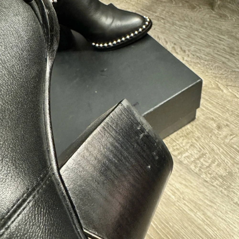 🖤Alexander Wang Gabi Cut-out Studded High Heel Booties - Picture 7 of 10